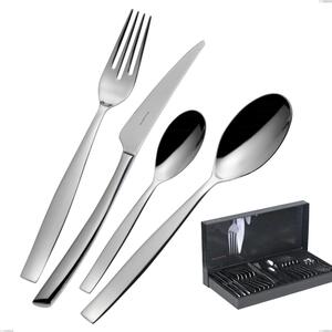 30-Piece Cutlery Set in Gallery Toscana Bugatti Box, 18.10 Polished Chrome Steel, 3 mm Thickness