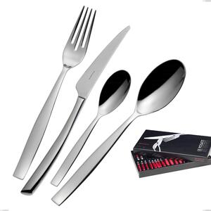 Bugatti Toscana 24 Piece Cutlery Set in Box, 18.10 Polished Chrome Steel, 3mm Thickness