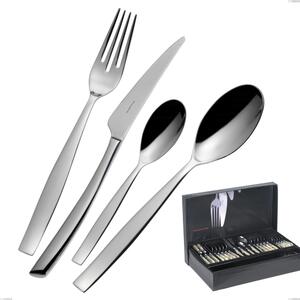 Cutlery set 49 pieces in Gallery Toscana Bugatti box, 18.10 shiny chrome steel, 3 mm thickness