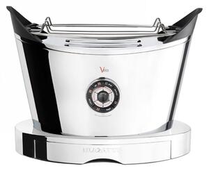 Volo D�vor� Designer Toaster with 4 Functions: BROWNING up to 6 levels Dimensions 32x20h 30 cm Polished Stainless Steel