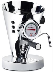 DIVA Bugatti Stainless Steel Coffee Machine 24x24x36.5 cm - Weight 9.5 kg, 0.8 Litres for Ground and Powdered Coffee Entirely Made in Italy with Italian Warranty
