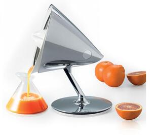 Electric Citrus Juicer VITA Bugatti with Included Tempered Blown Glass Jug Diameter 22.5xh 29 cm Capacity 0.6 Litres Polished Stainless Steel