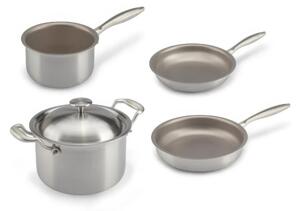 8-Piece TRITANIA ZERO-TOXIC Titanium Cookware Set, 100% Solid Titanium Cooking Surface, Nickel-Free