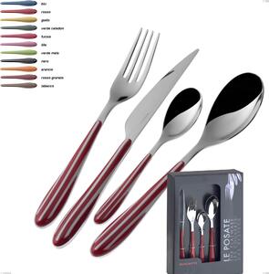 Zebra Bugatti 24 Piece Cutlery Set in Display Case, 18.10 Stainless Steel with SAN Handle