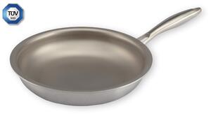 100% Titanium TRITANIA ZERO-TOXIC Frying Pan, Nickel-Free Solid Titanium Cooking Surface, 26x h6 cm with Lid Included