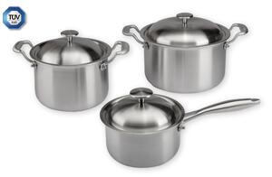 6-Piece TRITANIA ZERO-TOXIC Titanium Cookware Set, 100% Solid Titanium Cooking Surface, Nickel Free
