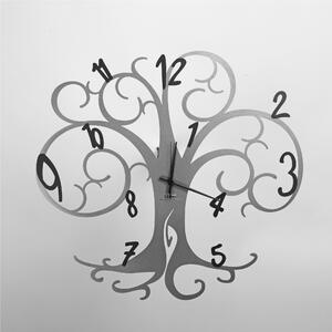 Wall Clock TREE OF LIFE Dimensions 60x h 55 cm with branches supporting the hour numbers made of laser-cut metallic Cast Iron colour Black Numbers