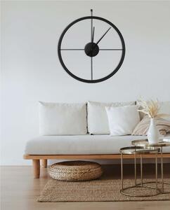Metal Wall Clock FIRENZE Dimensions 60 x h 70 cm with BLACK hands, without numbers, Matte Black Colour