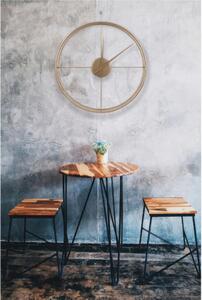 Modern Wall Clock BIG ESSENZIALE Large Size 90 cm Gold Hands Made with Laser Cut, Coated with Two-Component Gold Paint