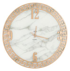 Marble Glass Structure with GRECO Marble Application Dimensions 45xh 45 cm GOLD Metallic Gold Hands