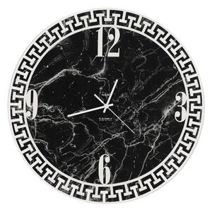 Marble Glass Structure with GRECO NERO Marble Application Dimensions 45xh 45 cm Gold Hands Veined Black Marble Colour