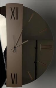 Wall Clock 45 cm Structure, Copper Mirror with 45 cm Diameter, Metal Hands, Raised BRONZO-CORTEN Colour Numbers, Mirror Clock Name: Specchio