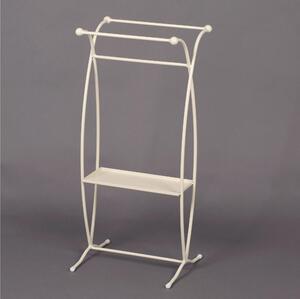 Wrought Iron Towel Rack Dimensions 38x30xh80 cm - Weight 4 kg Classic Style Bathroom Line Cream White