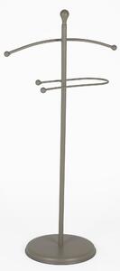 Wrought Iron Valet Stand for Hanging Clothes, Classic Style, Size 51x32xh 110 cm, Pastel Dove Grey Colour