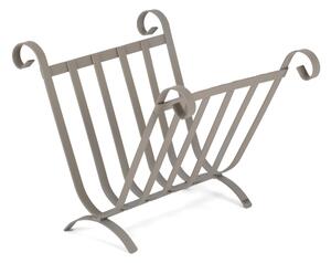 Wrought Iron Magazine Rack un riccio Dimensions 41x28xh 27 cm Shabby Chic Style Dove Grey Colour