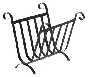 Wrought Iron Magazine Rack a Hedgehog Dimensions 41x28xh 27 cm Shabby Chic Style Matte Black Colour