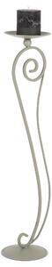 Wrought Iron Floor Candlestick, Baroque Candle Holder h 109 cm Dimensions 20x28x h 109 cm Candle Holder Diameter 19.5 cm Baroque Style Pastel Dove Grey