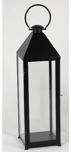 Classic Wrought Iron Lantern Minimalist Style Size 30x30xh 120 cm - Suitable for Outdoor and Indoor Handcrafted Matte Black