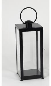 Wrought Iron Minimalist Style Flat Lantern Dimensions 30x30xH 73 cm - Suitable for Indoor and Outdoor Environments, Handcrafted Matte Black Colour