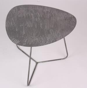 Oval Coffee Table SMALL Modern Design Dimensions 54x48x44 h cm - Weight 6.8 kg Modern Style Frosted Iron Colour