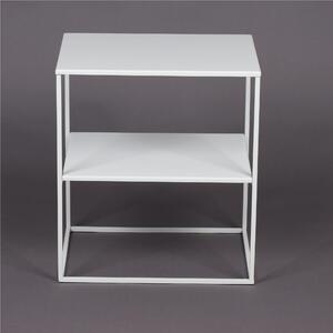 Rectangular Coffee Table Minimalist Design 2 Tiers Dimensions 45x35x50 cm - Weight 6.8 kg Minimal Style Linea Bagno Pastel White