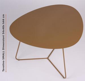 Oval Coffee Table SMALL Modern Design Size 54x48x44 h cm - Weight 6.8 kg Modern Style Metallic Gold Colour