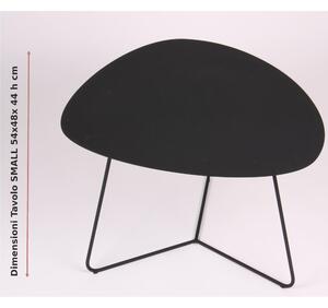 Oval-shaped SMALL Modern Design Coffee Table Dimensions 54x48x44 cm - Weight 6.8 kg Modern Style Pastel Black Colour