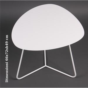 Oval Coffee Table BIG Modern Design Dimensions 66x72x49 cm - Weight 7.8 kg Modern Style Pastel White Colour