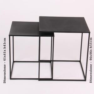 CUBO Coffee Table Modern Design Size 41x41x H 41 cm - Weight 3.8 kg Modern Style Pastel Black Colour