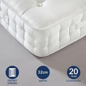 Dorma 1000 Pocket Sprung Mattress Off-White