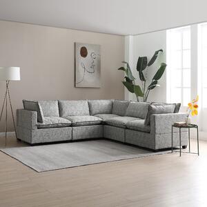 Moda Corner Modular Sofa, Light Grey Boucle Light Grey