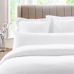 Dorma 300 Thread Count 100% Cotton Sateen Plain Bolster Pillowcase White