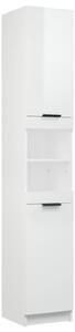 Bathroom Cabinet High Gloss White 32x34x188.5cm Engineered Wood