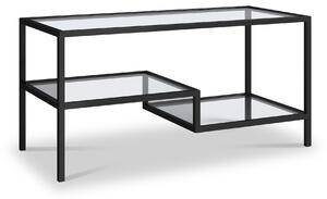 Miguel Iron 3 Tier Coffee Table for Living Room | 124cm Glass Top