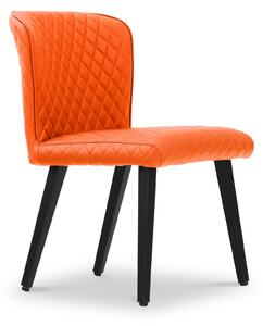 Carson Faux Leather Quilted Dining Chair | Orange or Green | Roseland