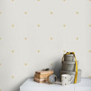 Sophie Allport Bees Silhouette Wallpaper Bees Silhouette Cream and Ochre