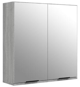 Bathroom Mirror Cabinet Grey Sonoma 64x20x67 cm