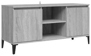 TV Cabinet with Metal Legs Grey Sonoma 103.5x35x50 cm