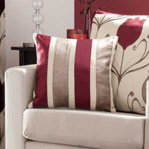 Lalique Wine Striped Cushion Red/White