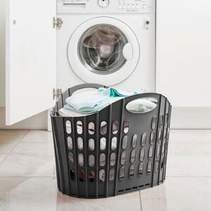Addis Fold Flat Grey Laundry Basket Grey