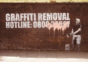 Poster Banksy Street Art - Graffity Removal Hotline, (59 x 42 cm)