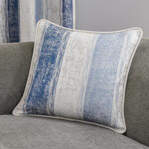 Sadie Stripe Cushion Blue and Cream