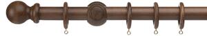 Universal Wooden Curtain Pole Dia. 35mm Brown