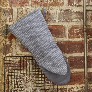 Ulster Weavers 1880 Linen Grey Single Oven Glove Grey and White