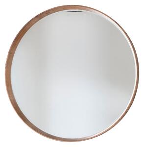 Sutton Round Oak Wall Mirror, 100m Brown
