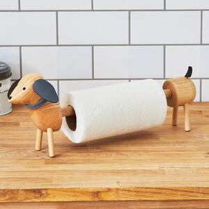 Bertie Sausage Dog Kitchen Roll Holder Natural