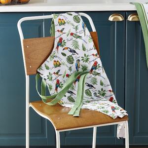 Ulster Weavers Tropical Birds Apron Green, White and Red