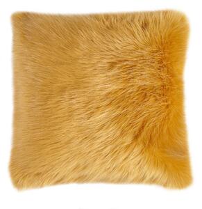 Fluffy Faux Fur Cushion Cover Yellow