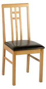 Vienna Dining Chair, Faux Leather Brown