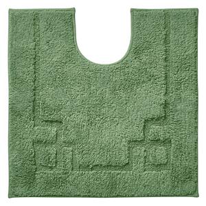 Luxury Cotton Non-Slip Woodland Fern Pedestal Mat Green